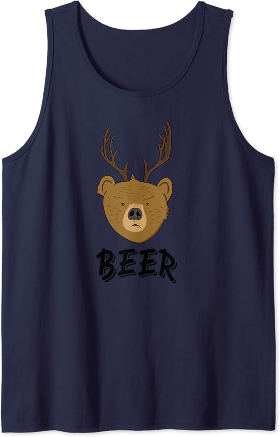 bear with antlers beer shirt